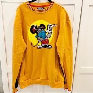 BKYS Mouse Zippered Pullover Crewneck Sweatshirt 2XL